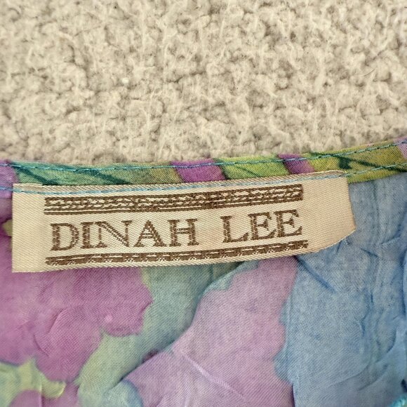 Dinah Lee Sheer Duster Jacket Floral Watercolor Boho Kimono Coveru - Picture 2 of 7